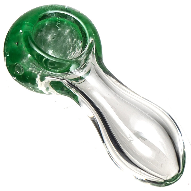 Shooters - Clear w/ Frit Spoon - Green - The Cave