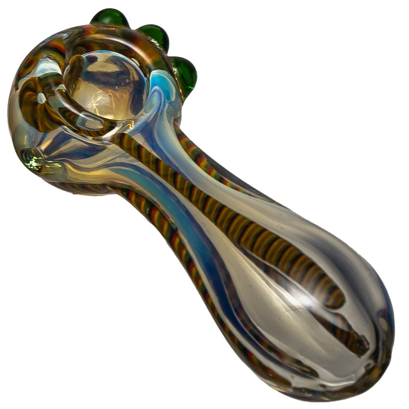 Shooters - Fume Twist Cane Pipe w/ Accent Grips - Black Rasta - The Cave