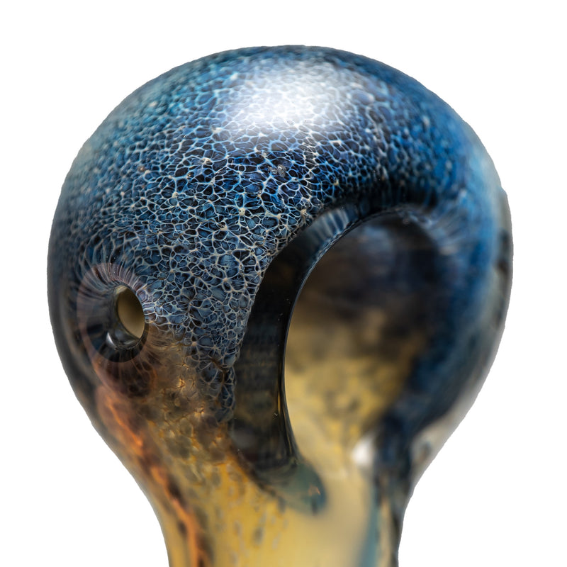 Shooters - Fume Frit Spoon Pipe - Dark Blue & Black - The Cave