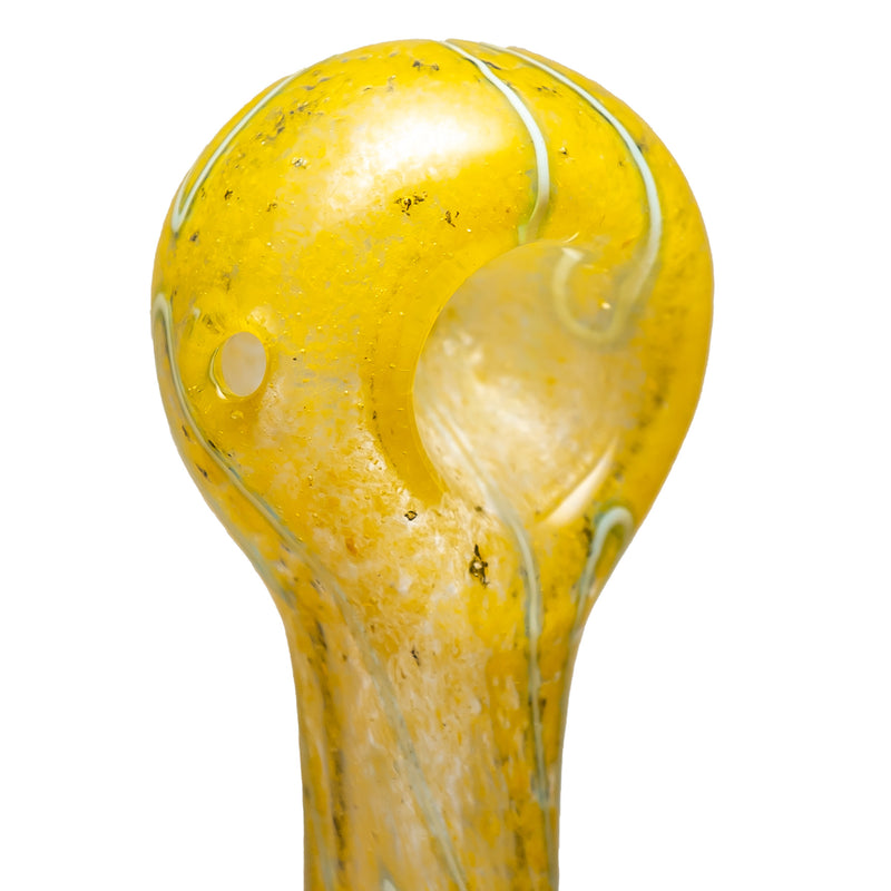 Shooters - Frit & Fume Spoon w/ Stringers - Yellow - The Cave