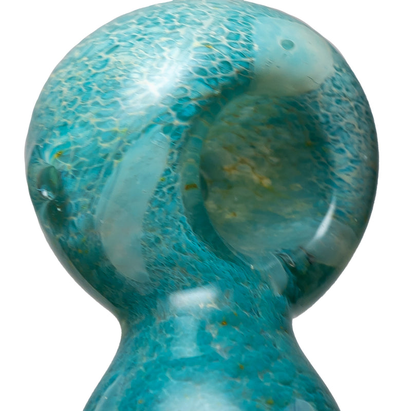 Shooters - Heavy Frit Spoon w/ Dots - Aqua - The Cave