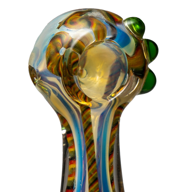 Shooters - Fume Twist Cane Pipe w/ Accent Grips - Black Rasta - The Cave