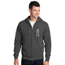 Sovereignty - Zip Up Sweatshirt - Reflection - Grey - White Logo - XL - The Cave