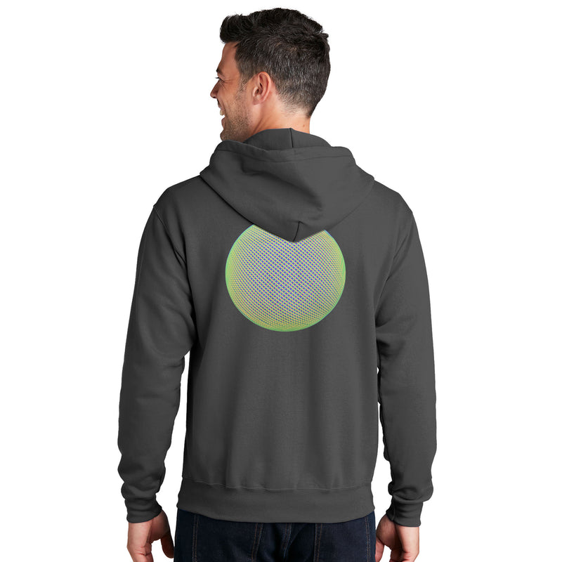 Sovereignty - Zip Up Sweatshirt - Reflection - Grey - Green Logo - XXL - The Cave