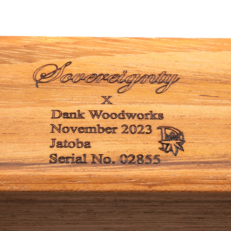 Sovereignty x Dank Woodworks - Slide Display - 5 Slot - 18mm - Jatoba - The Cave