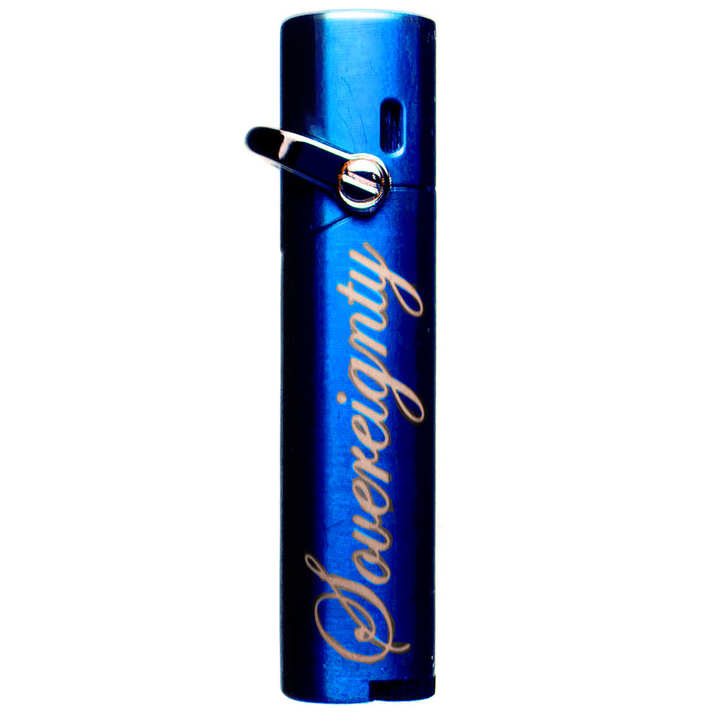 Vector X Sovereignty - Mystique - Single Flame Torch Lighter - Metallic Blue - The Cave