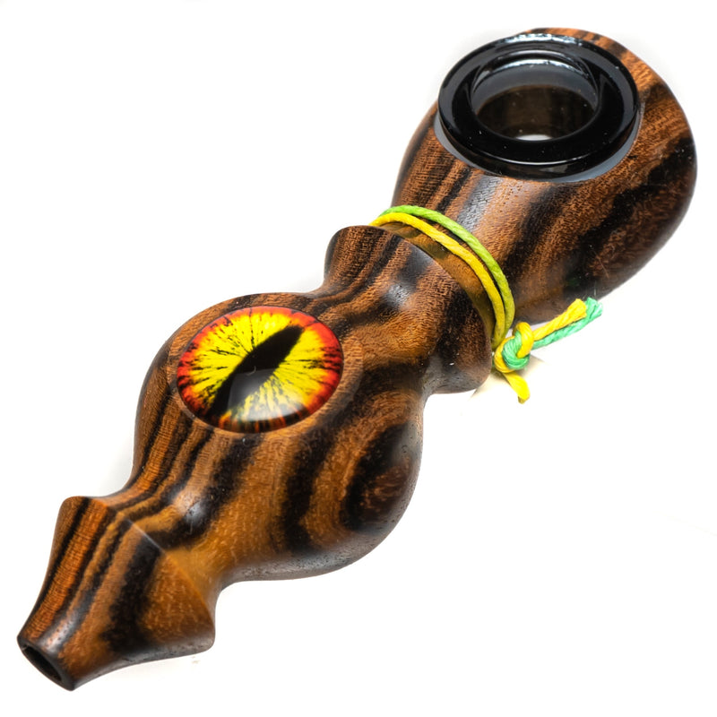 Steve's Dank Pipes - Galaxy - Brazilian Bocote - Red & Yellow Eye - The Cave