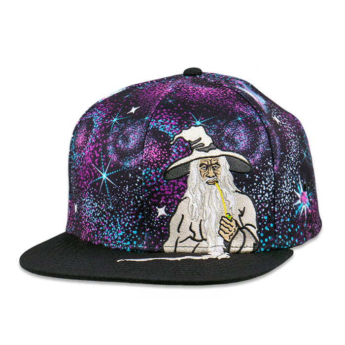 Grassroots - Toking Wizard Galaxy Snapback Hat - Large/XL - The Cave