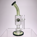 Toro - Stemless Jet Perc - 10mm - Green & Black Cropal w/ Linework