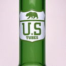 US Tubes - 15" Straight Fixed Circ 38x5 - Green Neck - White & Green Highway Label - The Cave