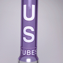 US Tubes - 15" Straight Fixed Circ 38x5 - Purple Neck - White & Purple Vertical Label - The Cave