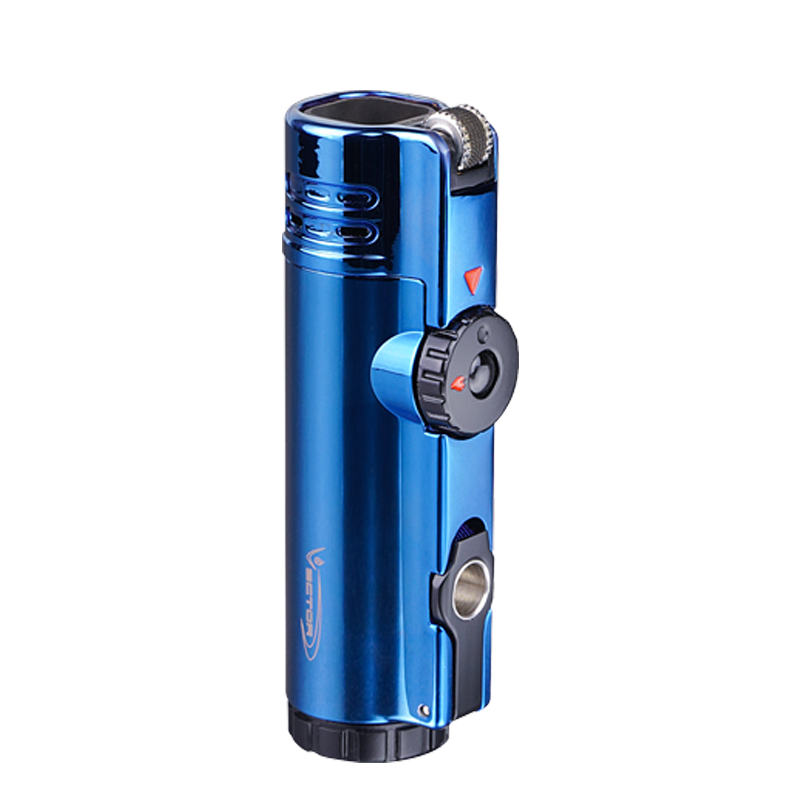 Vector - Warcraft - Quad Flame Torch Lighter w/ Punch - Sparkle Blue - The Cave