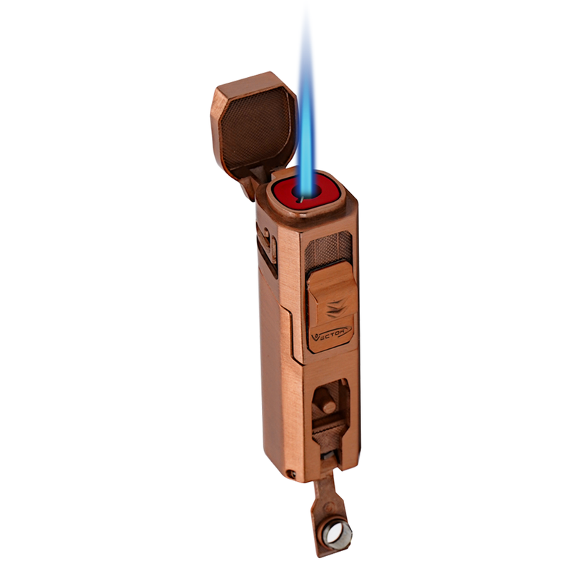 Vector - Caliper - Single Flame Torch Lighter w/ Punch - Copper Satin Matte - The Cave