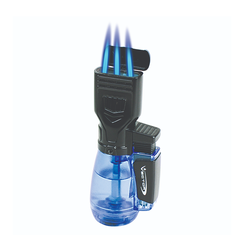 Vector - Drone - Triple Flame Torch Lighter - Blue Transparent - The Cave