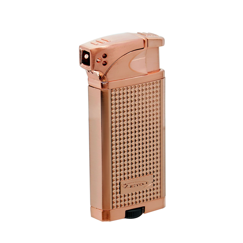 Vector - Duke - Dual Soft & Jet Single Flame Lighter - Rose Gold - The Cave