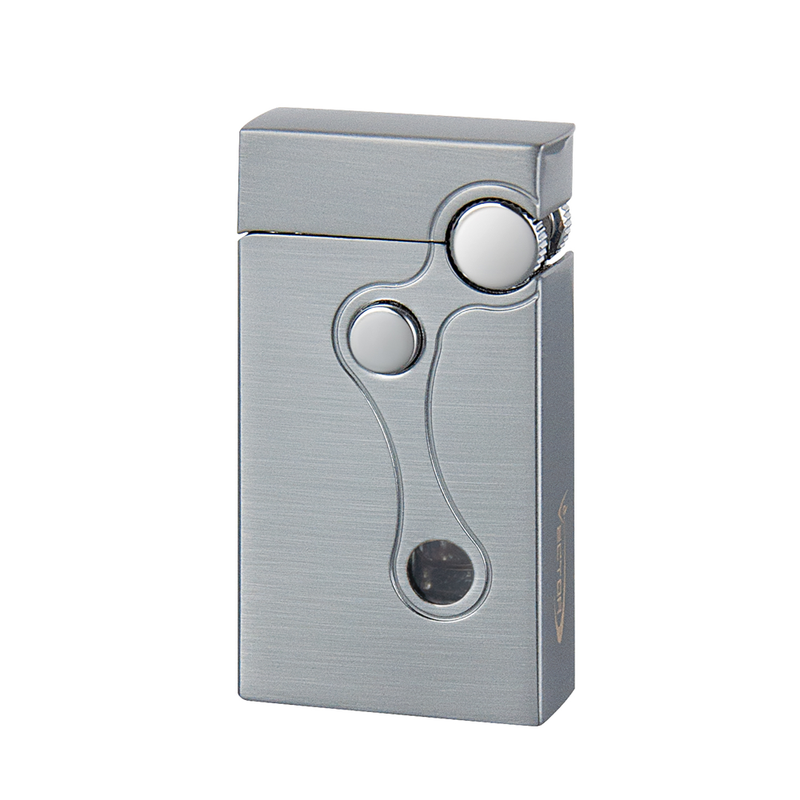 Vector - Elite - Dual Soft & Jet Single Flame Lighter - Chrome Satin - The Cave