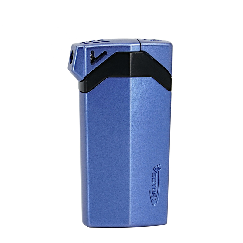 Vector - Guardian - Dual Soft & Jet Single Flame Lighter - Metallic Blue - The Cave