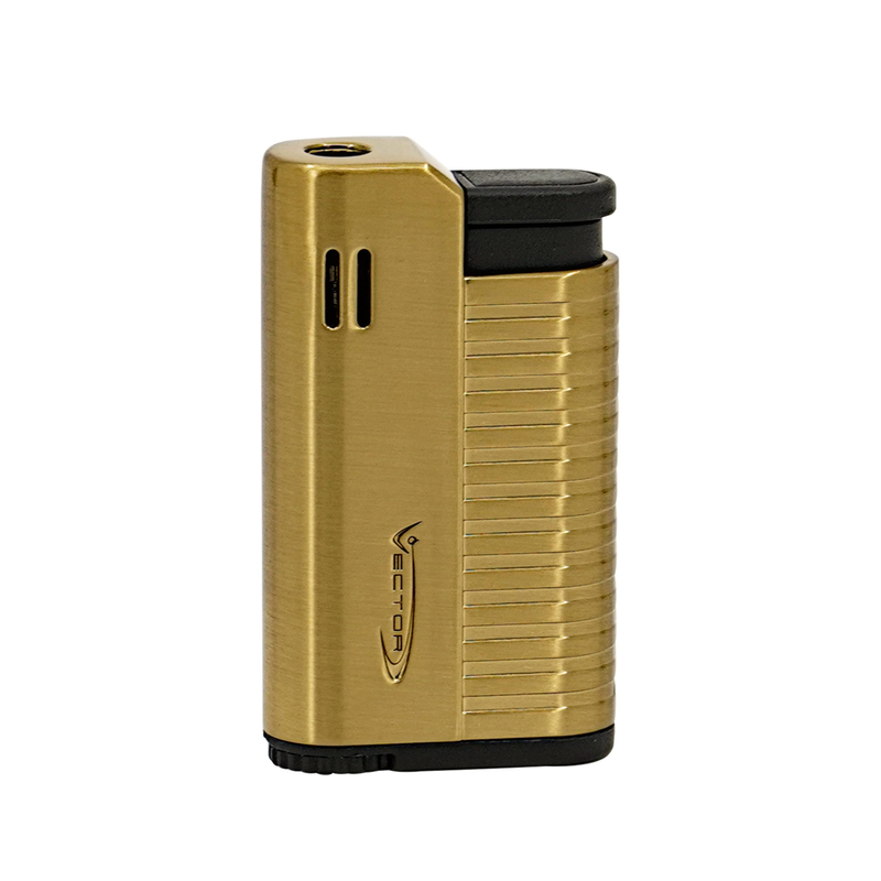 Vector - Hammer - Single Flame Torch Lighter - Gold Satin - The Cave