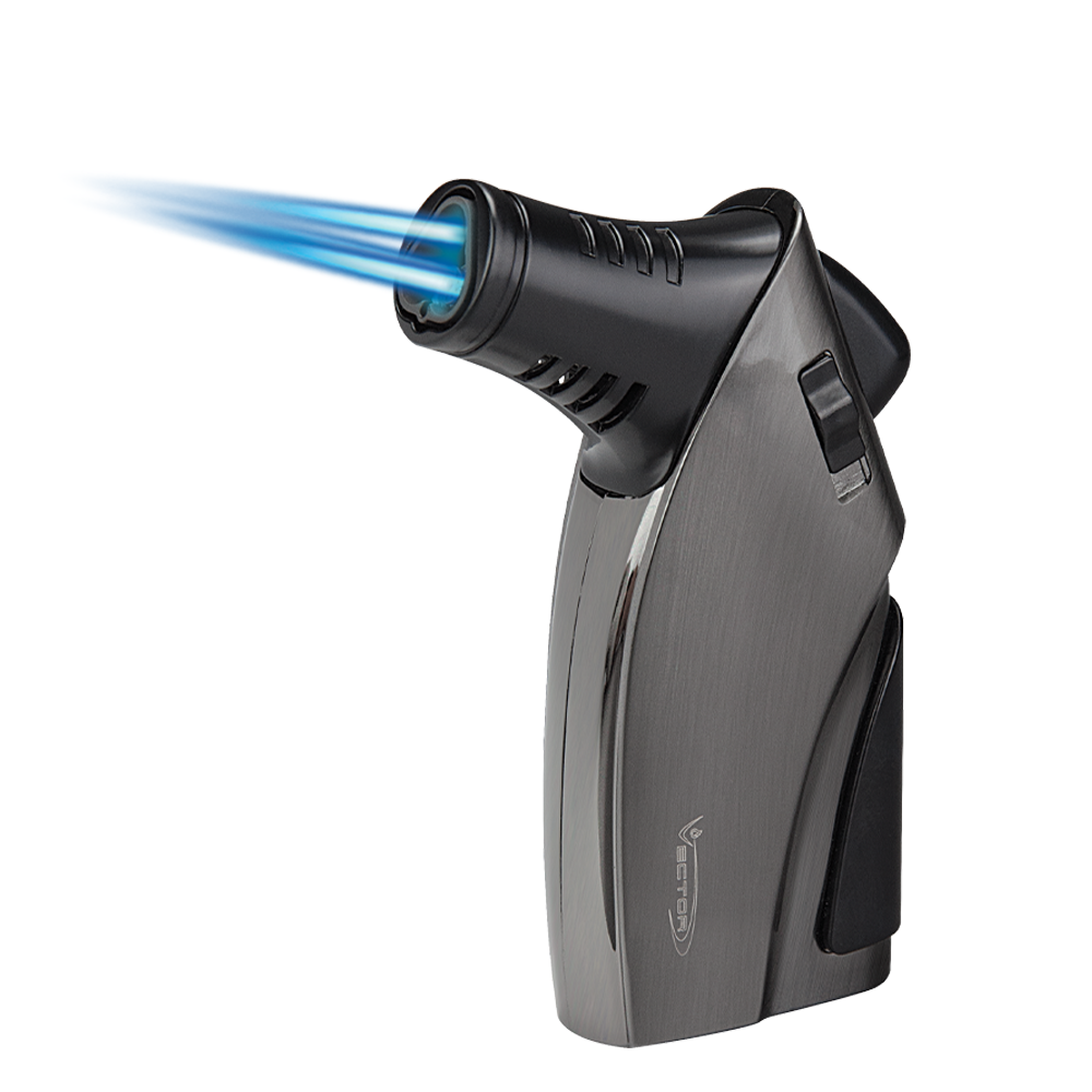Vector - Ironfist - Triple Flame Torch Lighter w/ Punch - Gunmetal ...