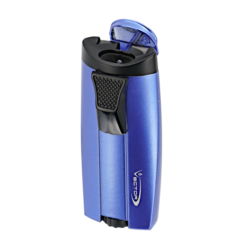 Vector - Legend - Double Flame Torch Lighter - Metallic Blue - The Cave