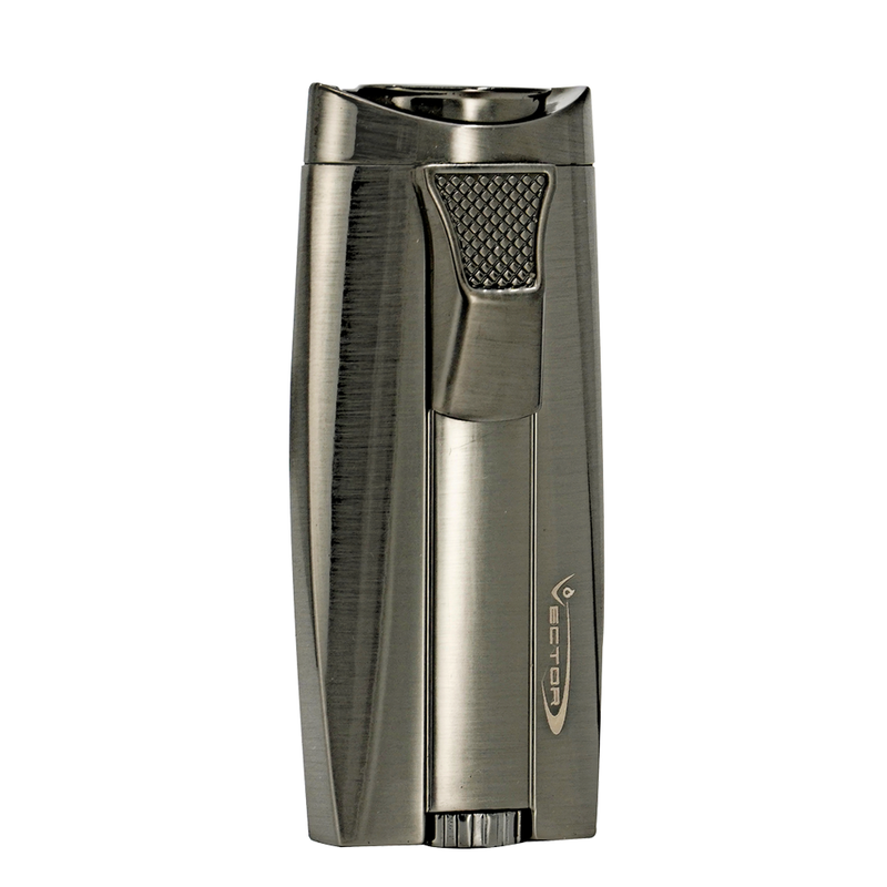 Vector - Legend - Double Flame Torch Lighter - Gunmetal Satin - The Cave