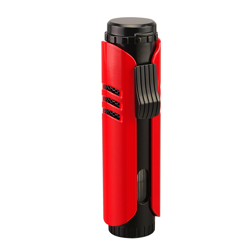 Vector - Maxtech - Single Flame Torch Lighter - Red Matte - The Cave