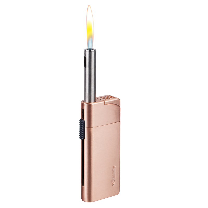 Vector - Optimus - Soft Single Flame Lighter w/ Extender - Copper Gold Satin - The Cave