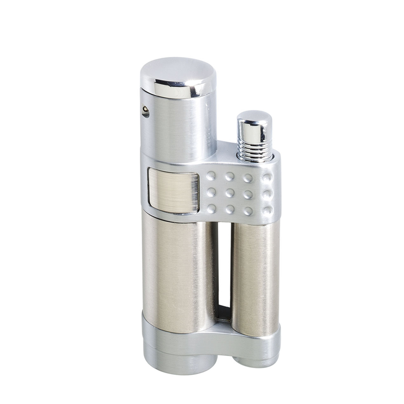 Vector - Stratos - Single Flame Torch Lighter - Chrome Satin - The Cave