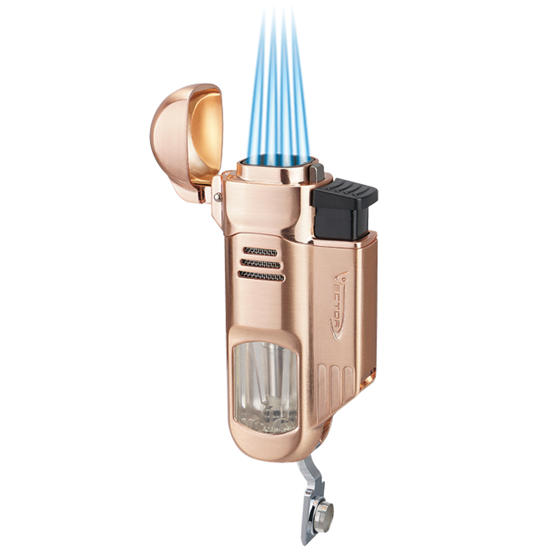 Vector - Torpedo - Quad Flame Torch Lighter w/ Punch - Rose Gold - The Cave