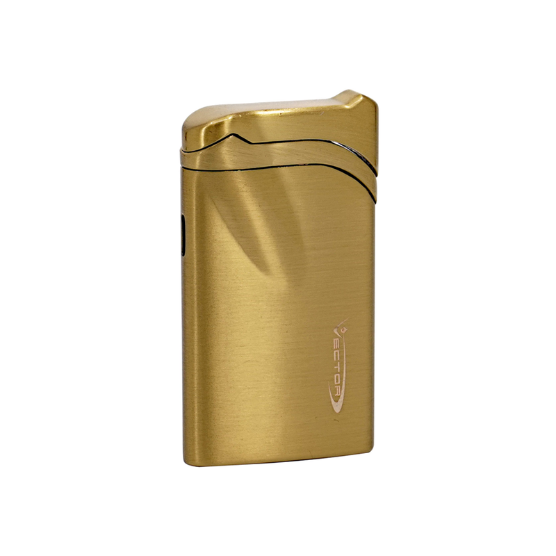 Vector - Ultra - Single Flame Torch Lighter - Gold Satin - The Cave