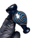 Aaron Vigil - Teardrop Chillum - Blue Stardust w/ Black, White, & Blue Linework - The Cave