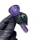 Aaron Vigil - Teardrop Chillum - Purple Rain w/ Blue & Green Linework - The Cave