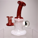 Waterhouse Glass - Marble Frit Rig - Red & White - The Cave