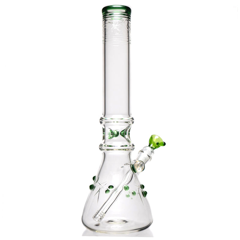 Wil Glass - Beaker - 50x5 - Green Stardust Accents - The Cave