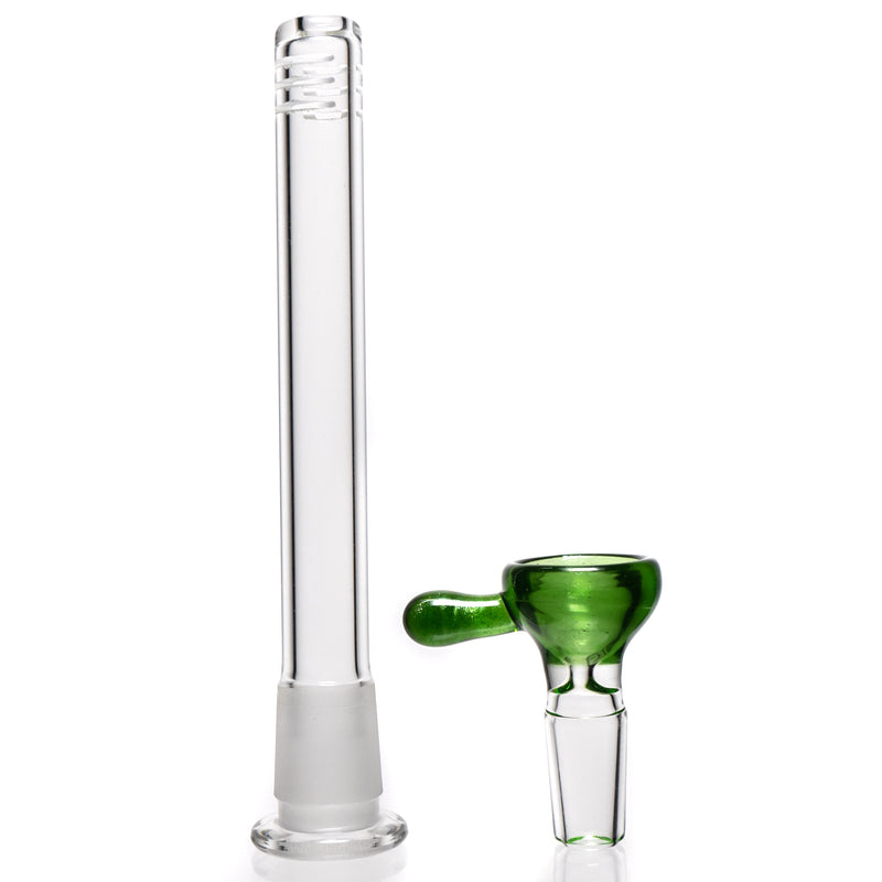 Wil Glass - Beaker - 38x4 - Green Stardust Accents - The Cave
