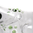 Wil Glass - Mini Beaker - 32x4 - Green Stardust Accents - The Cave