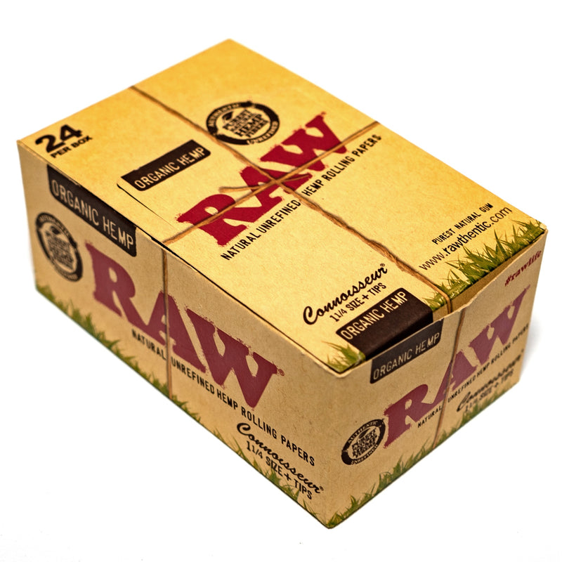 RAW - 1.25 Organic Connoisseur - 24 Pack Box - The Cave
