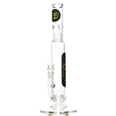 ZOB Glass - 16" Reduced Straight Zobello Perc - Oval Stars Label - Rasta - The Cave