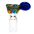 K2 Glass - Worked Snap Slide - 14mm - Rainbow Wag w/ Neptune Handle - The Cave