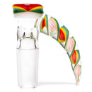 Pho_Sco - Single Hole Linework Horn Slide - 14mm - Rainbow Rasta