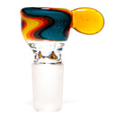 K2 Glass - Worked Snap Slide - 14mm - Fire & Water Wag w/ NS Yellow Handle - The Cave