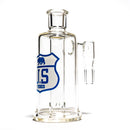 US Tubes - Ash Catcher - 14mm 90° - White & Blue Highway Label - The Cave