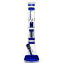 Phoenix Star - 18" Beaker w/ 8 Arm Tree Perc - Blue & White - The Cave