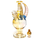 Brando - 10mm Fumed & Half Blasted Ball Rig - Milky Blue - Honeycomb Millie