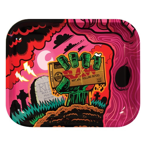 RAW - Zombie Rolling Tray - Large - The Cave