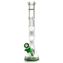 Phoenix Star - 13" Beaker w/ Tree Percs - Green & Gold Label - The Cave