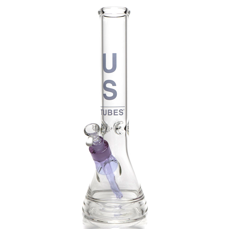 US Tubes - 14" Beaker 50x5 - Ice Pinch - Purple - The Cave