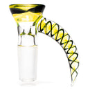Pho_Sco - Single Hole Linework Horn Slide - 14mm - Lemon Drop, Steelwool & Black