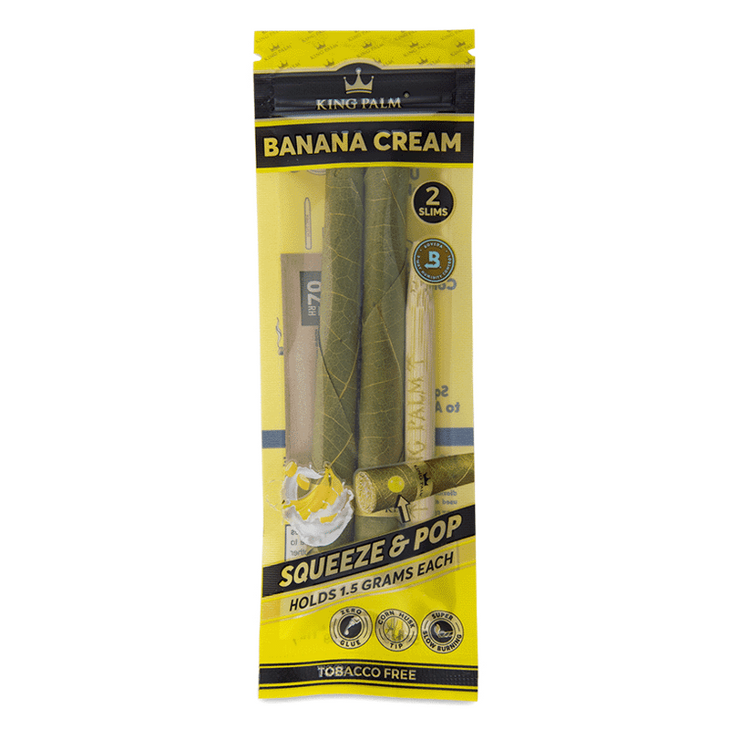 King Palm - Slim Rolls - 2 Pack - Banana Cream - The Cave