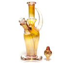 Brando - 10mm Fumed Mini Tube - White - Orange & Rainbow Wag Millie - The Cave